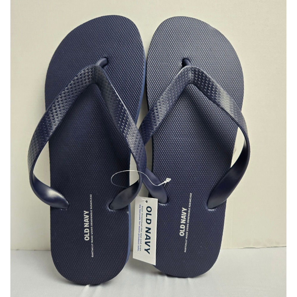 Old Navy Mens Navy Blue Sugarcane Flip Flop Sandals Size 6-7 460105-01-1
